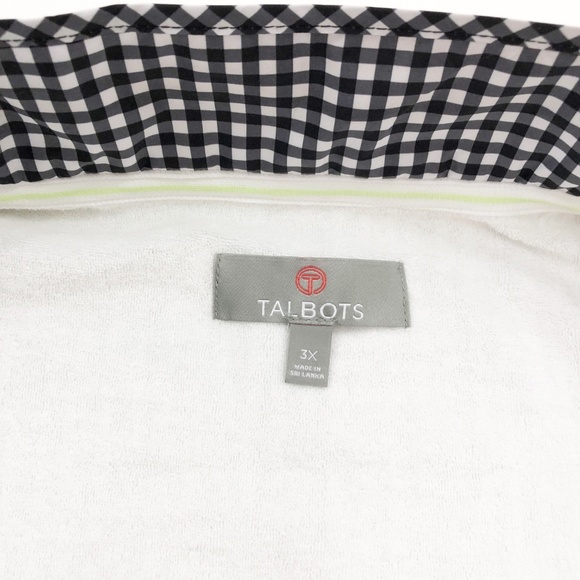 Talbots Gingham Lightweight Vest 3X - Picture 7 of 7